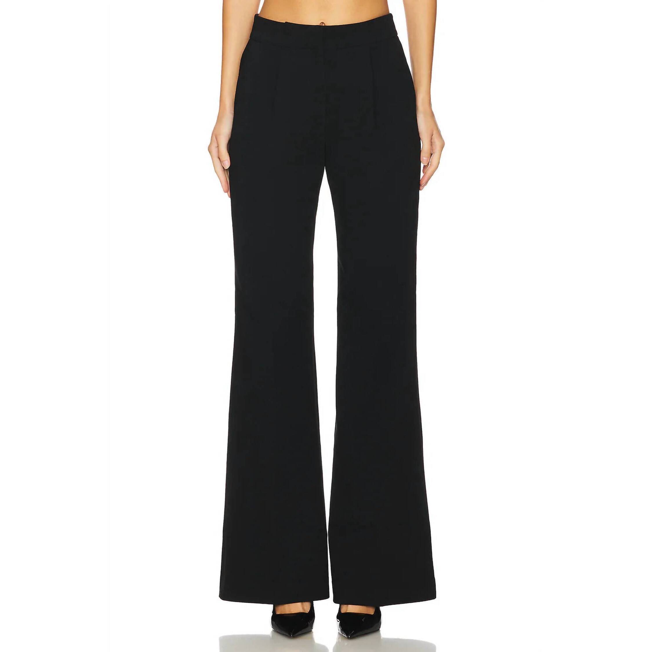 New Sans Faff Women's Pin Tuck Palazzo Pants In Black